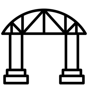 桥梁高速公路隔离矢量图标，可以很容易地编辑或修改。