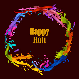 五颜六色的传统霍利飞溅背景为印度的颜色节日