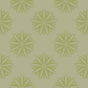 橄榄绿花装饰。 纺织品和壁纸的无缝图案