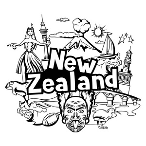 新西兰人物简笔画图片