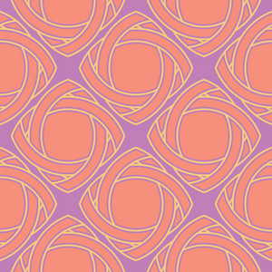 几何无缝图案。 壁纸纺织品和织物的亮色紫色背景