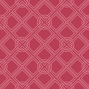 红色几何装饰。 网织和壁纸的无缝图案