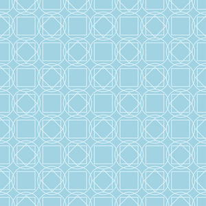 浅蓝色几何装饰。 网织和壁纸的无缝图案