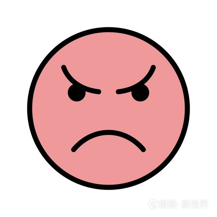 愤怒的表情矢量图标符号图标矢量插图的个人和商业用途