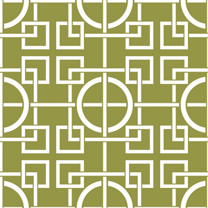橄榄绿和白色几何图案。 网织和壁纸的无缝图案
