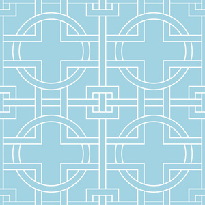 深蓝色几何装饰。 网织和壁纸的无缝图案