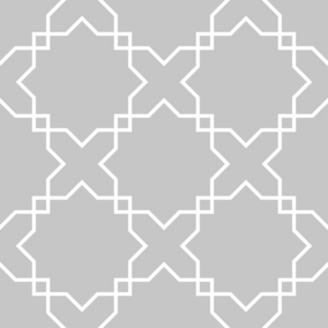 灰色和白色的几何装饰。 网织和壁纸的无缝图案