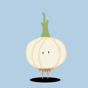 葱手绘新鲜洋葱卡通人物矢量照片