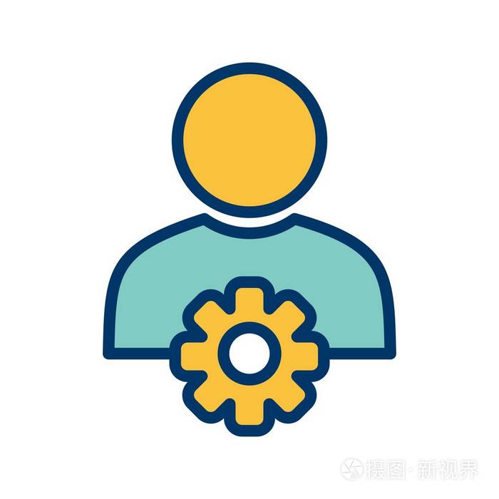 用户管理矢量图标标志图标矢量插图供个人和商业使用