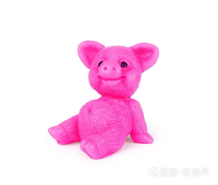 白色背景上猪形状的手工肥皂