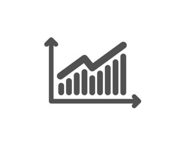 图表图标。 报告图表或销售增长标志。 分析和统计数据符号。