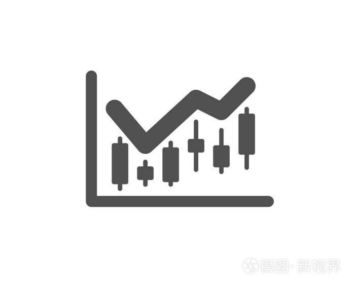 财务图表符号. 股票交易符号.