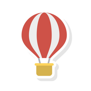 空中气球飞行旅行矢量图