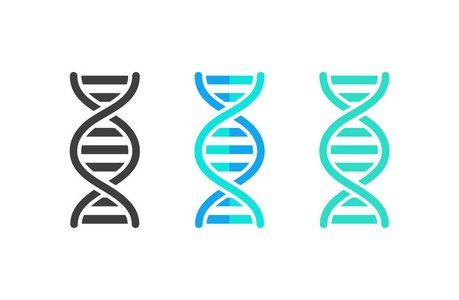 dna 或染色体抽象链符号集。向量例证