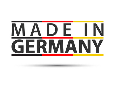 彩色符号与德国三色隔离白色背景德国制造简单德国图标矢量插图照片