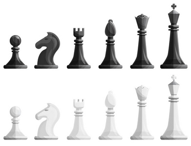 国际象棋图标集, 卡通风格