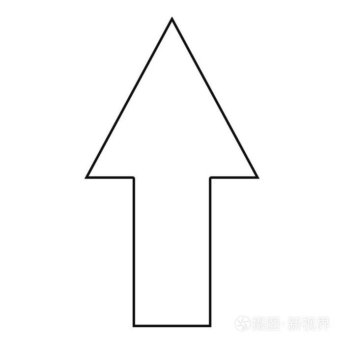 向上箭头键在白色背景上插画-正版商用图片1773as-摄图新视界