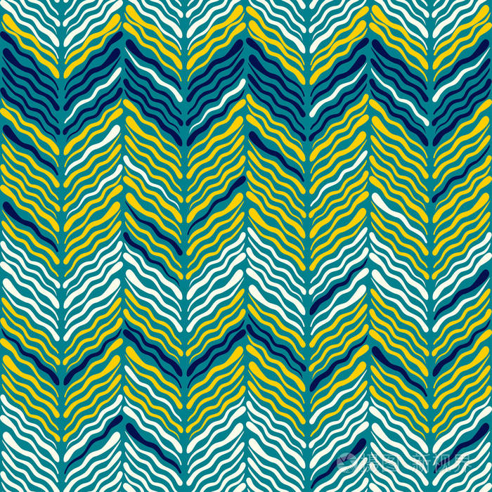 抽象ikat 和波西米亚风格的手工面料图案.