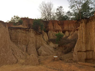 泰国PhaeMueangPhi大峡谷森林公园，Phrae自然雕塑，侵蚀地质学地标