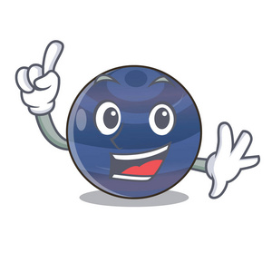 卡通形式的手指图片海王星矢量插图照片