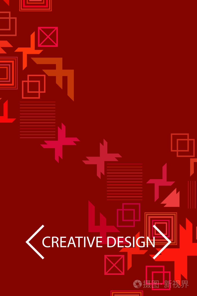 现代抽象几何背景矢量小册子封面设计