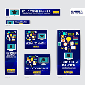 教育横幅广告模板设计图片