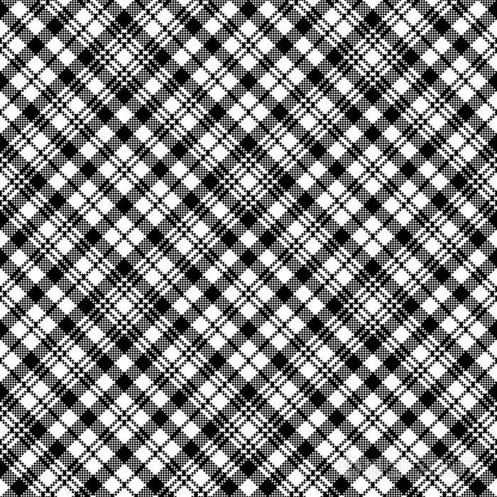 格子花纹黑色手表部族格子无缝图案矢量图