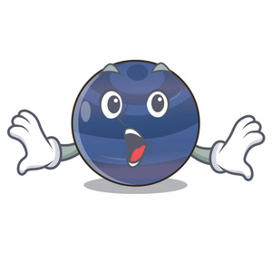 令人惊讶的星球海王星上方的天空卡通矢量插图照片