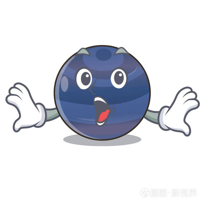 令人惊讶的星球海王星上方的天空卡通矢量插图