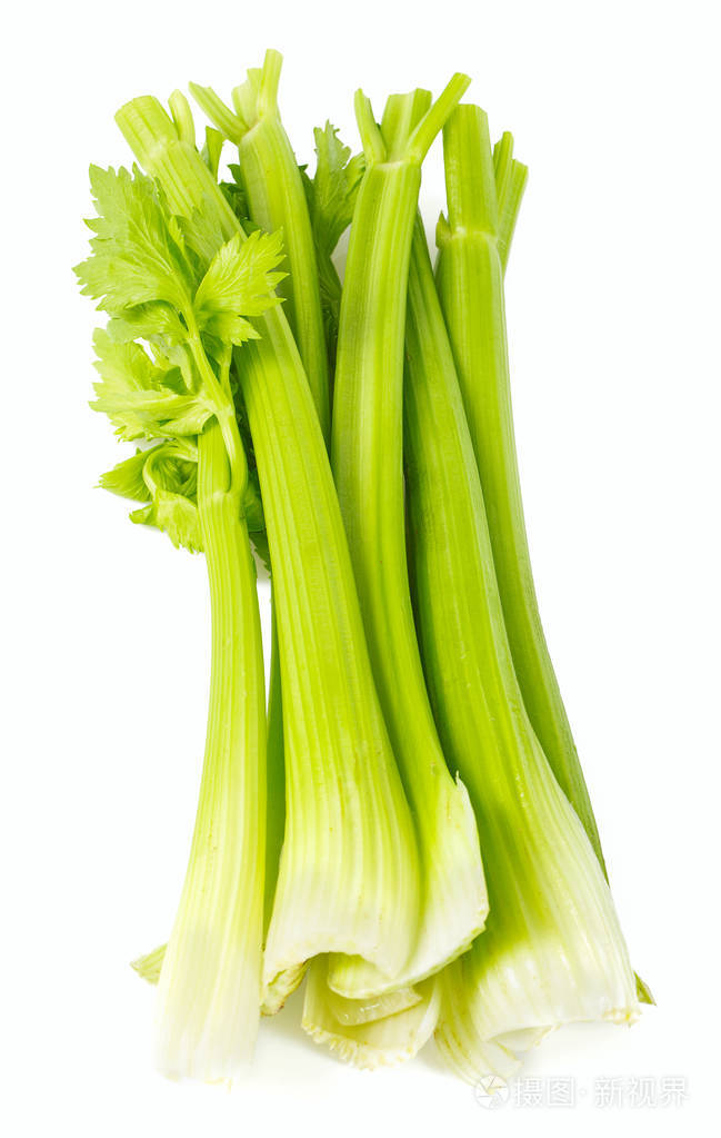 芹菜分离在白色上