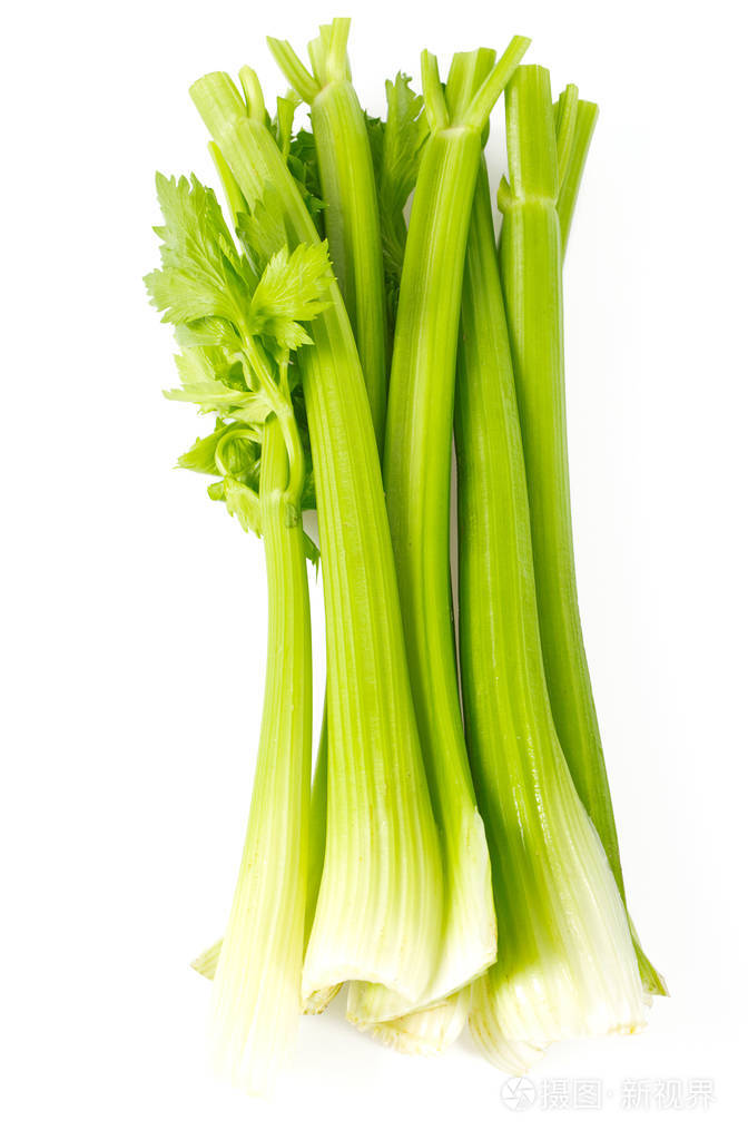 芹菜分离在白色上