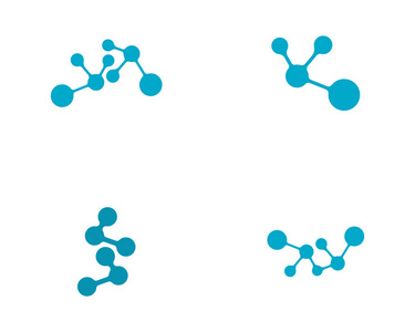 分子符号标志模板插图设计