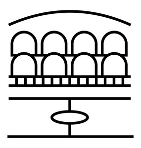 礼堂线矢量图标