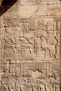 古埃及众神在阿斯旺埃及菲莱寺的象形文字