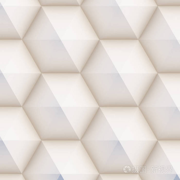 白色和米色几何形状的三维图案
