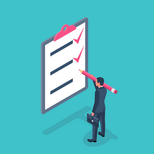 列出目标列出已完成的任务.向量照片