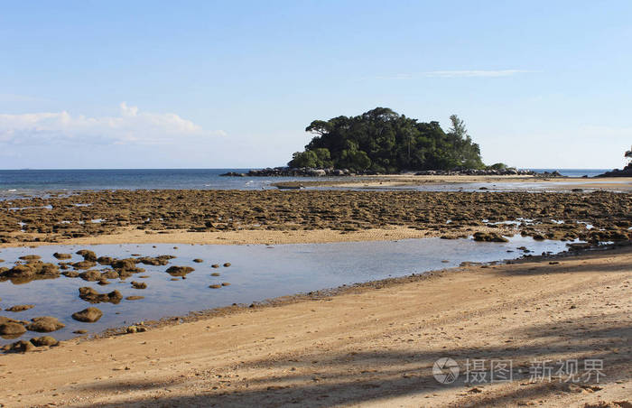 马来西亚天曼岛低潮海景