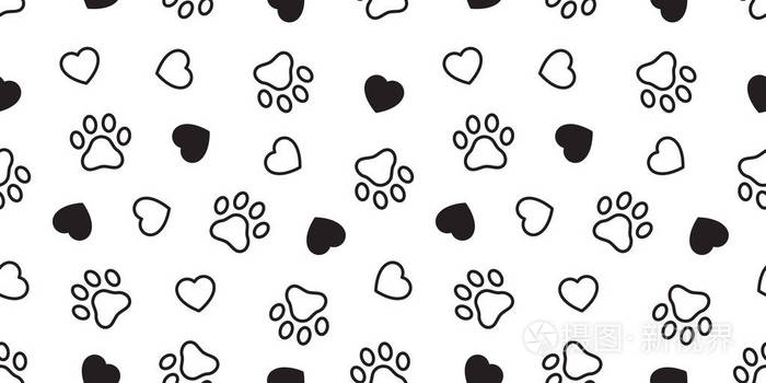 狗爪无缝图案矢量心法国斗牛犬情人节足迹卡通瓷砖背景重复壁纸围巾隔离插图礼品包装黑色插画 正版商用图片178hp6 摄图新视界 狗爪无缝图案矢量心法国斗牛犬情人节足迹卡通瓷砖背景重复壁纸围巾隔离插图礼品包装黑色插画 正版商用图片178hp6 摄图新视界
