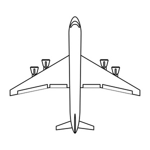 黑白飞机图片-黑白飞机素材-黑白飞机插画-摄图新视界