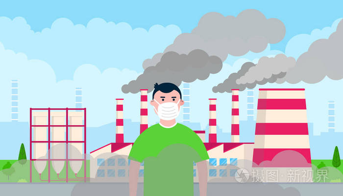 困惑的男孩穿着弥撒抵御烟雾.