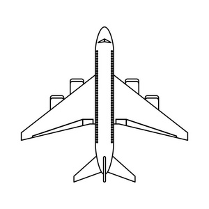 黑白飞机图片-黑白飞机素材-黑白飞机插画-摄图新视界