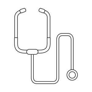 医用听诊器工具黑白