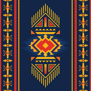 美洲土著人西南纳瓦霍阿兹特克几何装饰. 部落矢量艺术.照片