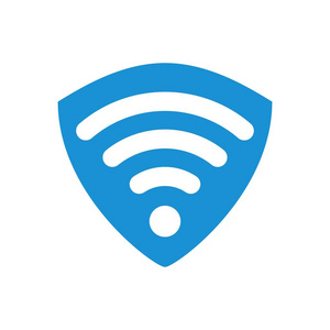 白色背景上的  符号.虚拟专用网络隔离向量图标.安全旁路徽标.