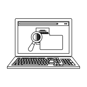 isolatedlaptop笔记本电脑技术黑白照片