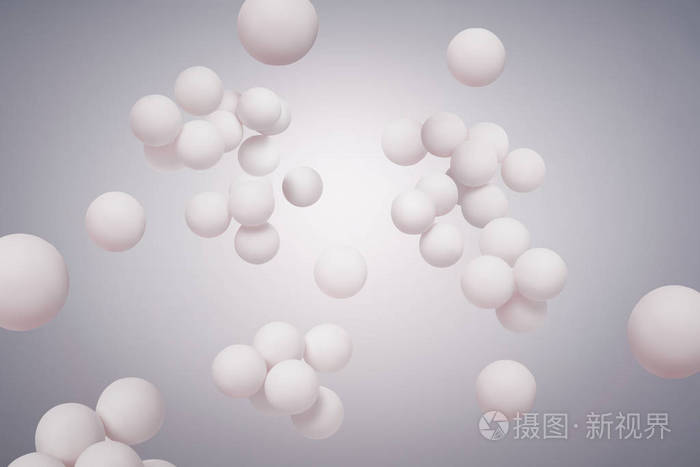 完美的白色球在一个温和的背景
