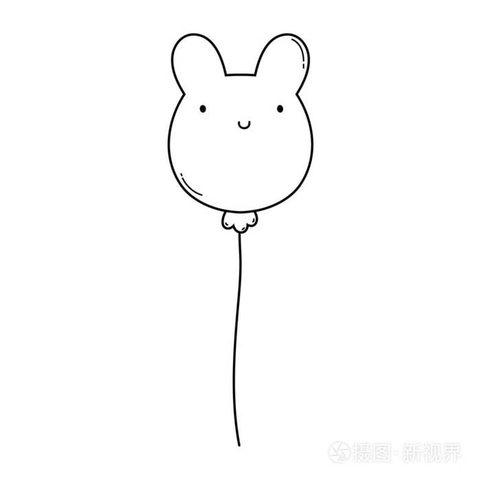 气球可爱动物形状矢量插图图形设计插画-正版商用图片1794wm-摄图新