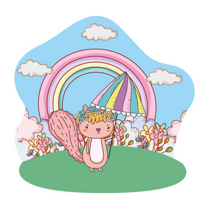 小花栗鼠图片