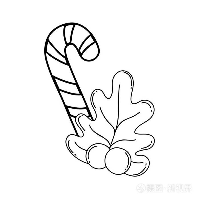 圣诞花圈矢量插图设计