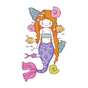 漫画可爱美人鱼图片